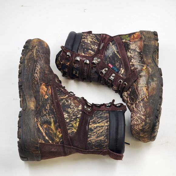 Itasca Camo Leather Hunting Boots Ghost Lake Mens 9.5 600g Thinsulate Waterproof - Picture 9 of 14